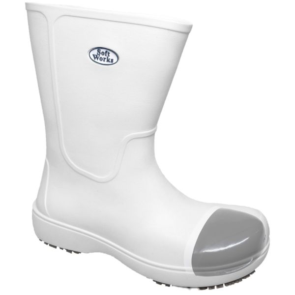 Bota de Segurança Unissex Cano Longo Acqua Foot Soft Works Biqueira Branco