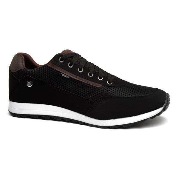 Sapatenis Casual Masculino Sintético Preto