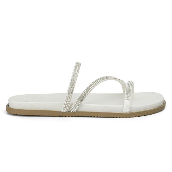 Sandália Feminina Papete Flatform Off White