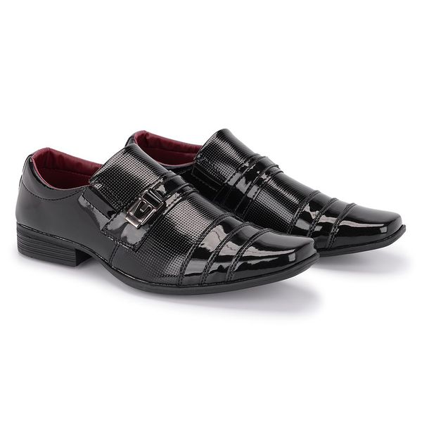 Sapato social envernizado preto hot sale