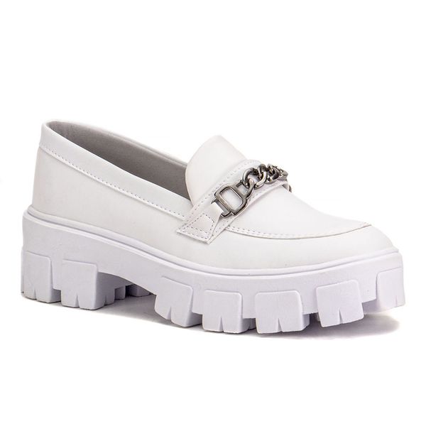 Sapato mocassim feminino hotsell branco