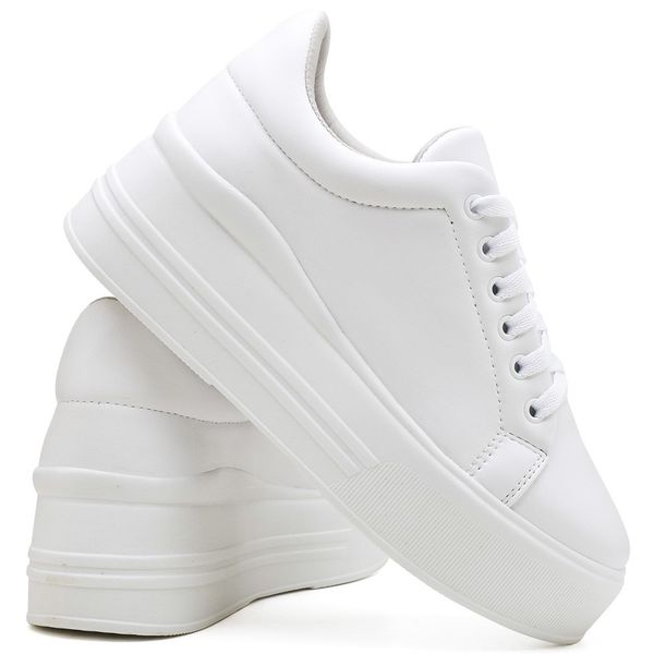 T nis Feminino Plataforma Flatform Solado Borracha Sint tico