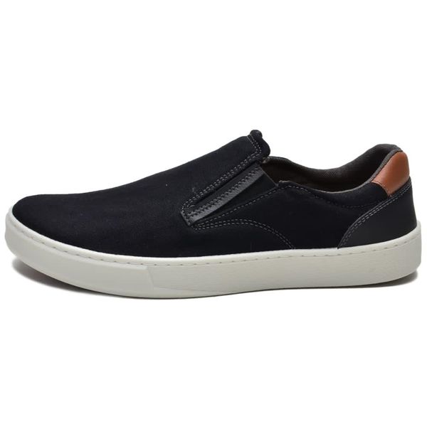 Tênis Slip On Masculino Casual Em Lona Preto