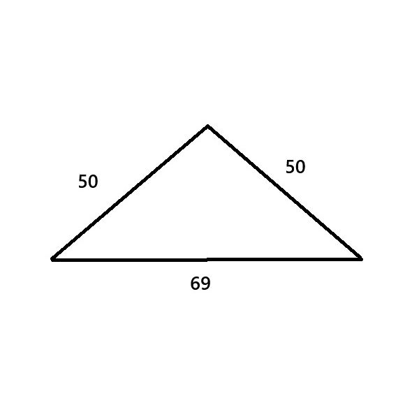 Mousepad Bullpad triangular 50x50x69cm Cimento Queimado 