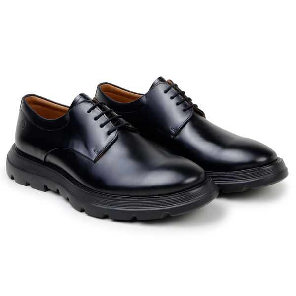 Sapato Casual Derby Francesco AllBlack - DGalloni