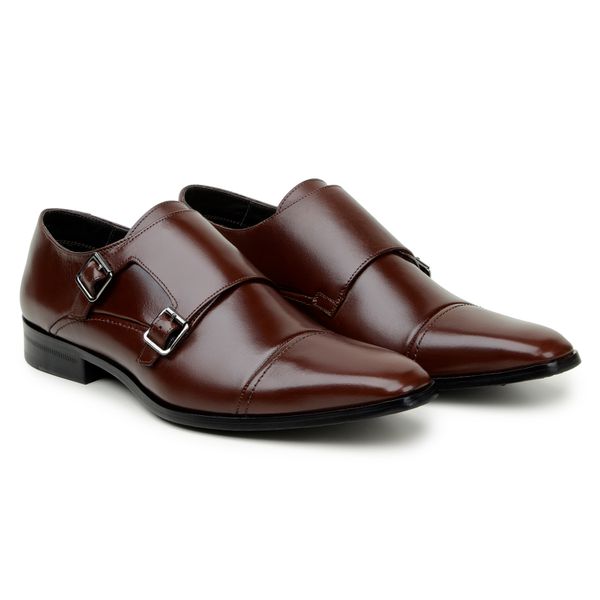 Sapato Social MonkStrap Valentino Tabaco - DGalloni