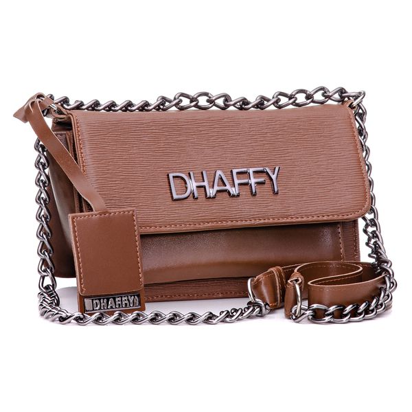 Bolsa Feminina Marrom Alça de corrente Dhaffy