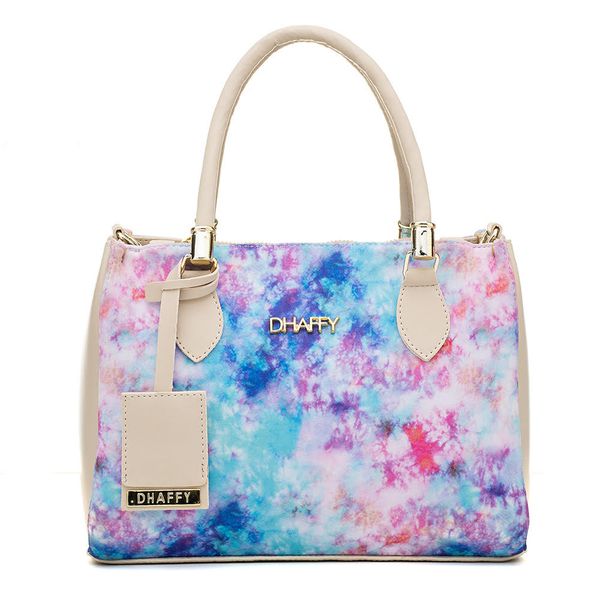 Bolsa Feminina Tie Dye Alça de Mão e Transversal Dhaffy