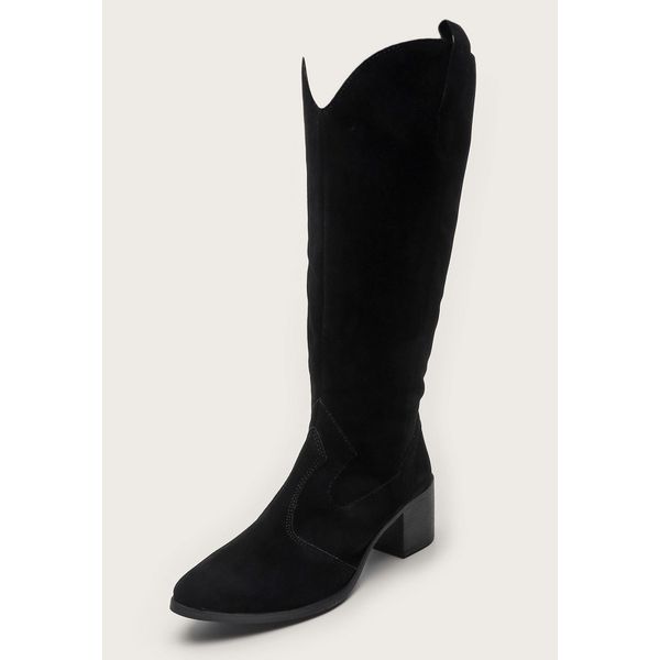 Bota Feminina Western Cano Longo Preto
