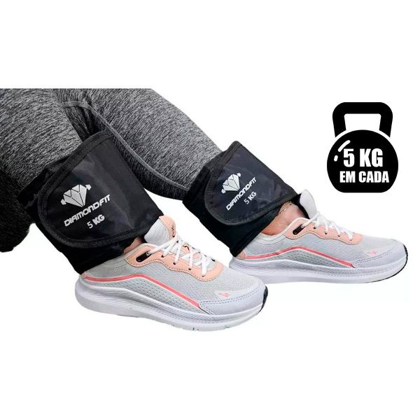 Par de Caneleira Tornozeleira Peso 6Kg