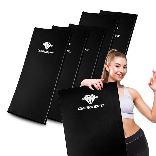 Kit 5 Colchonete de Gisnatica Espuma para Treino Abdominal Exercicio Fitness Abdominal Yoga Pilates Preto
