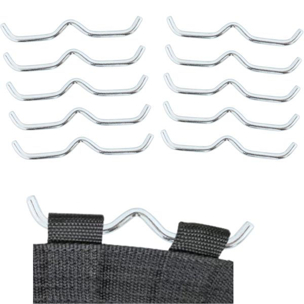 Kit 10 Gancho Bigode W Para mini Jump Trampolim Morceguinho Cama Elástica Fitness