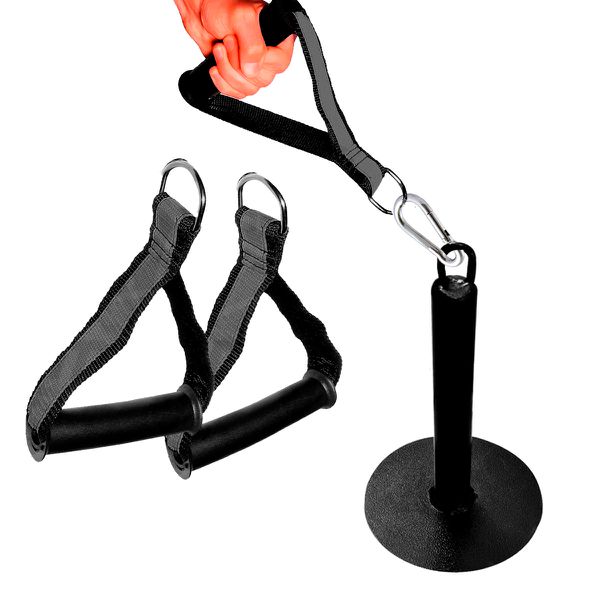 Suporte Sumô para Agachamento Com Manoplas Amarelo