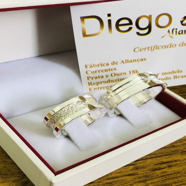 Alianças de Prata Namoro e Compromisso