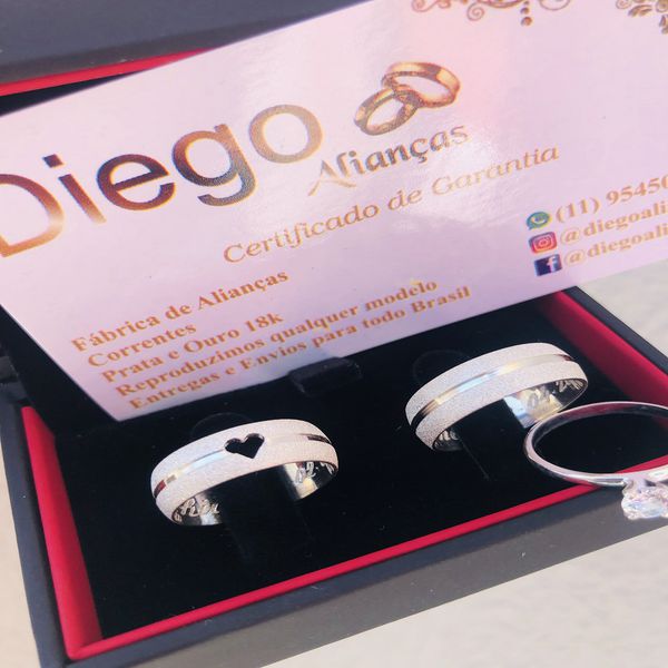 Alianças de Prata Namoro e Compromisso 
