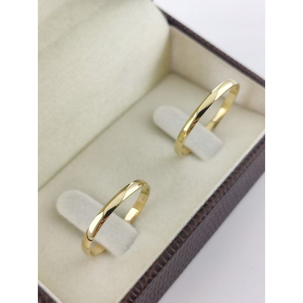 Alianças de Ouro18k Noivado e Casamento Banhado a Ouro 18k 