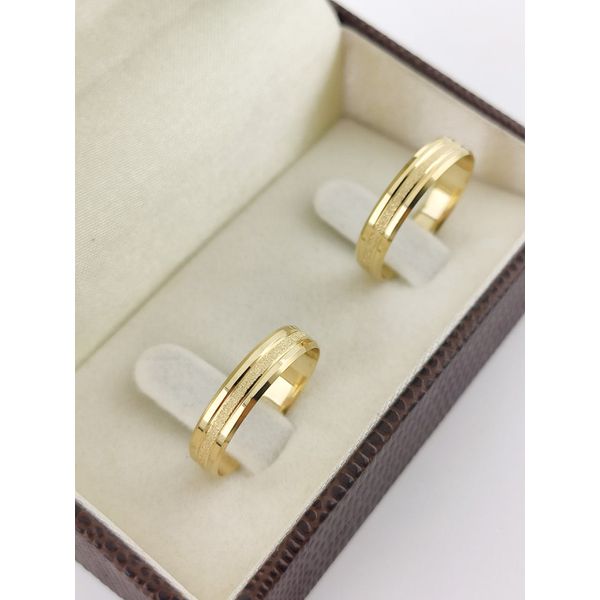 Alianças de Ouro18k Noivado e Casamento Banhado a Ouro 18k 