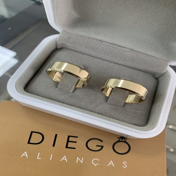 Alianças De Ouro18k Noivado e Casamento