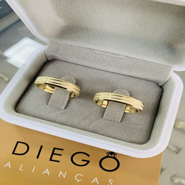 Alianças de Ouro18k Noivado e Casamento