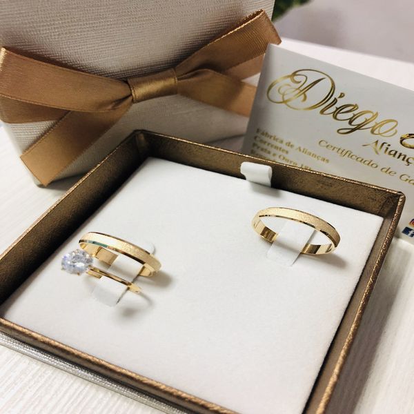 Alianças de Ouro18k Noivado e Casamento