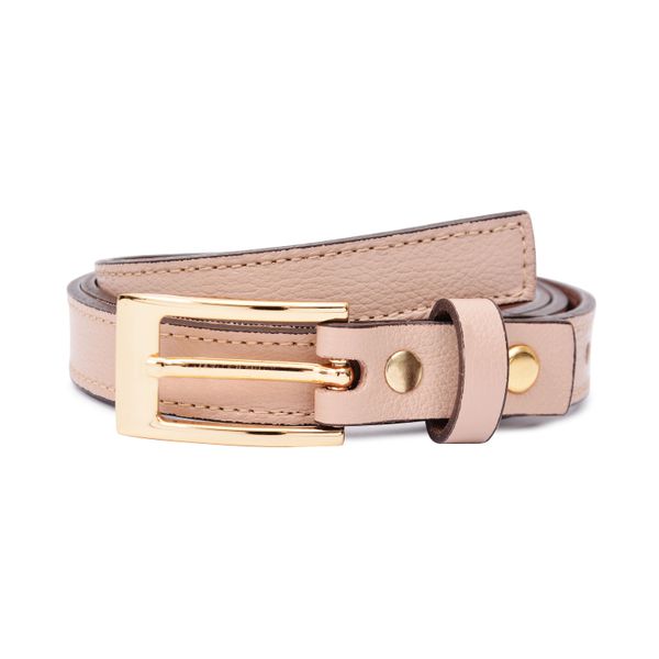 Cinto Feminino Nude em Couro Bolonha DIfranca - 20506