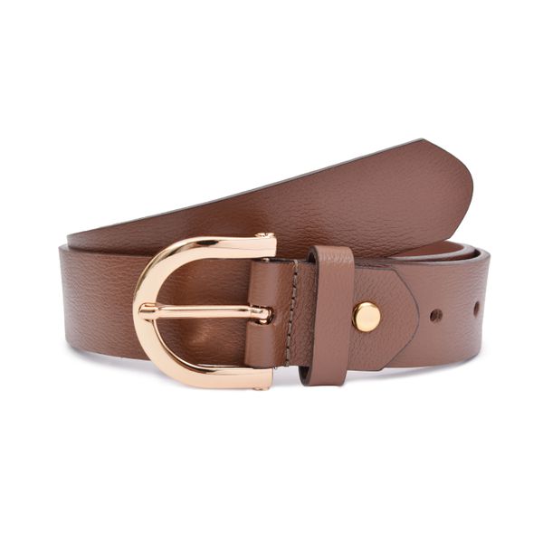 Cinto Feminino Conhaque Bolonha em Couro DIfranca - 35524