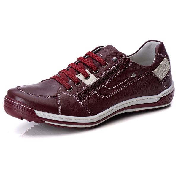 Sapatênis Masculino Comfort Bordô Couro DIfranca - 3015