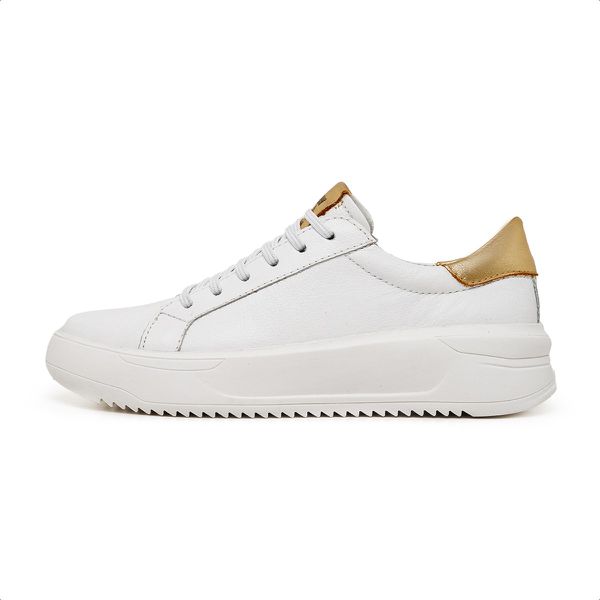 Tênis Feminino Casual Branco Couro Napa Fly DIfranca - 15350