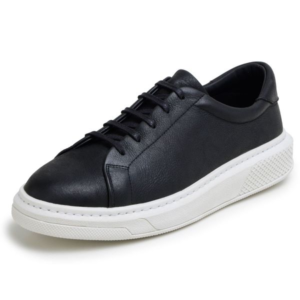 Tênis Masculino Casual Preto Couro DIfranca - 5011