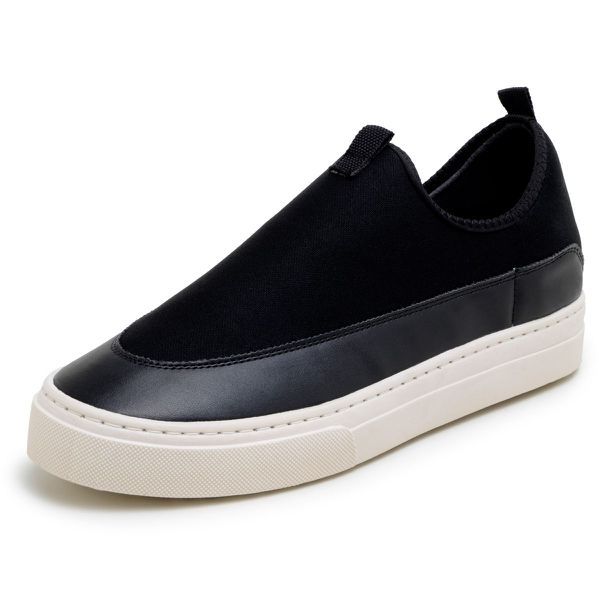 Tênis Unissex Casual Silp On Preto Neoprene DIfranca - 8007