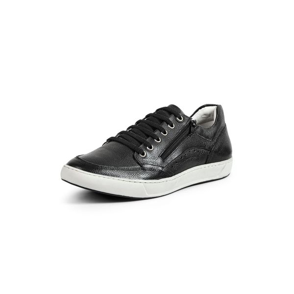 Tênis Masculino Casual Preto Couro Floater DIfranca - 1010