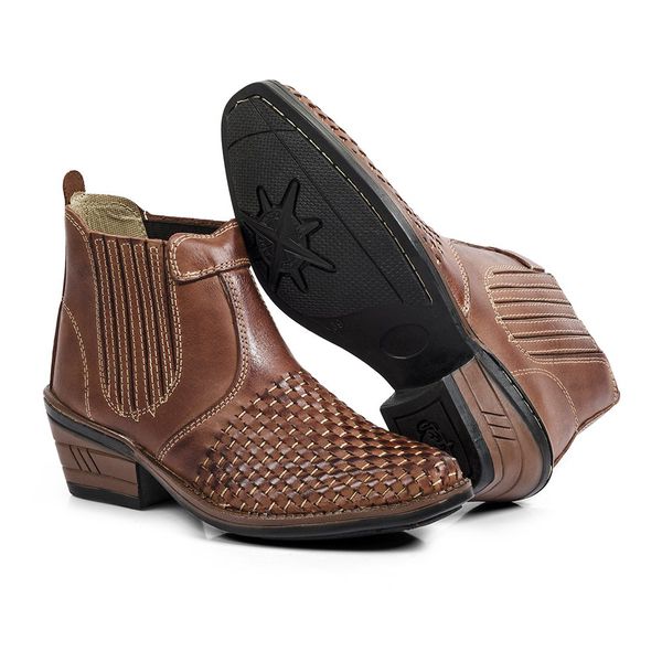 Bota cowboy masculina cano curto cheap