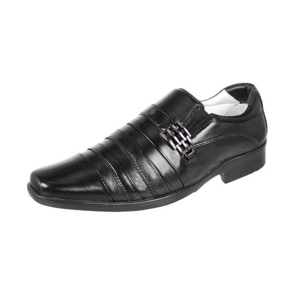 Sapato Casual Confort Couro Mestiço Confort Ranster - 010 - Preto