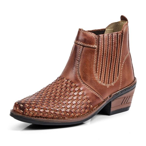Bota Country Masculina Cano Curto Couro Leg timo Tric Piacezzi 1016 Pinh o