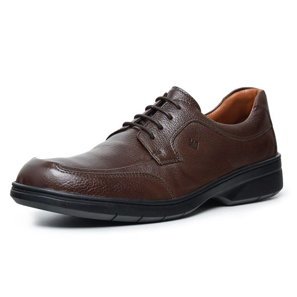 Sapato Casual Linha Conforto em Couro Legítimo Lecas - 18053 - Café