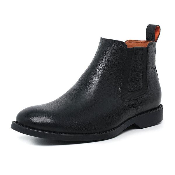 Bota Chelsea Masculina Couro Legítimo High Floater Urban Lecas - 251 - Preto