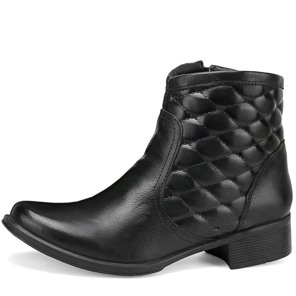 Bota Feminina Matelassê Cano Médio Cla Cle - 312 - Preto