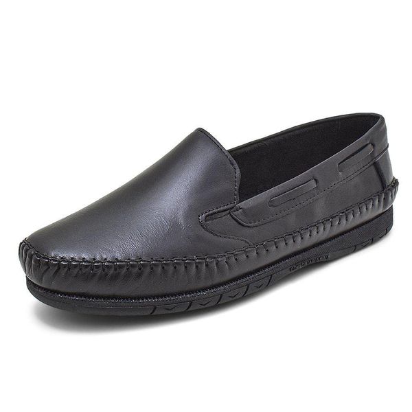 Mocassim Sapatilha Masculina Couro Legítimo Exclusive Granado - 400 - Preto