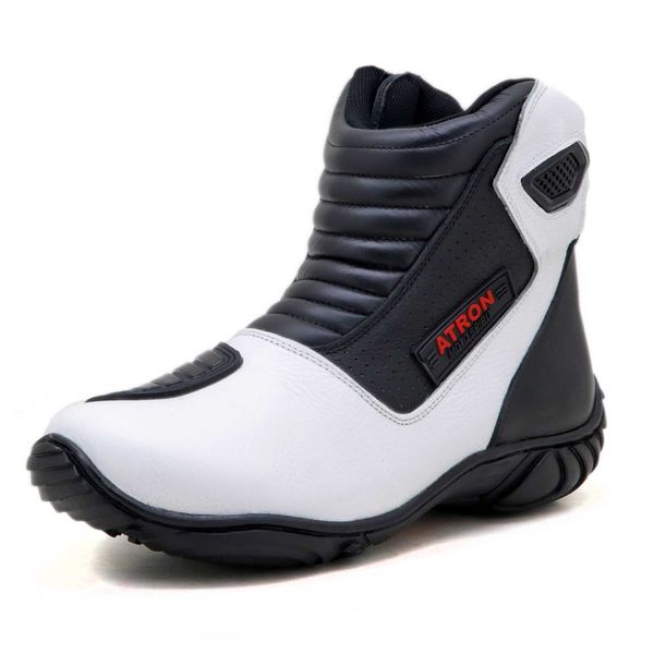 Bota Motociclista Semi-ipermeável AS-SPIRIT Atron Shoes - 410 - Branco