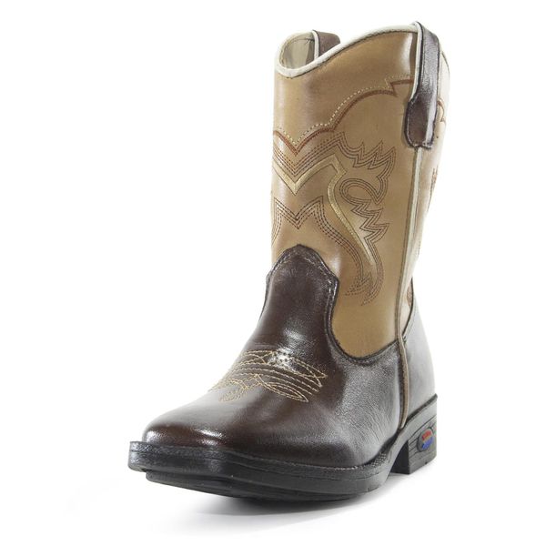 Bota Infantil Modelo Country Bordado Cano Bordado Fakcini - 551 - Café