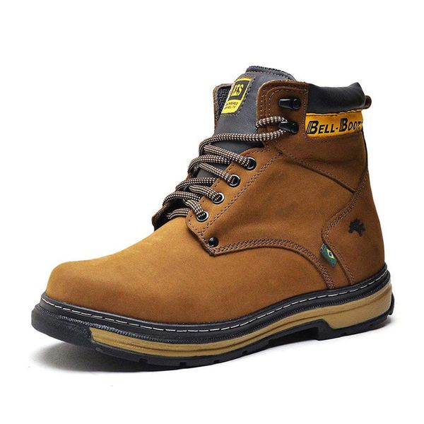 Bota Adventure Casual Couro Legítimo Hiking Nobuck Bell Boots - 801 - Osso