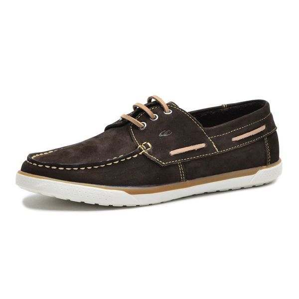 Mocassim Dockside Masculino Couro Legítimo Urban Cla Cle - G110 - Marrom
