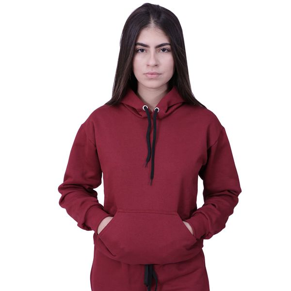 Blusa de Frio Moletom Canguru Infantil V.T. - Vinho