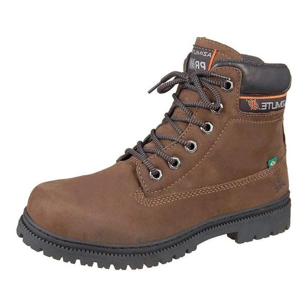 Bota Adventure Cano Médio Couro Nobuck Azimute - Terra