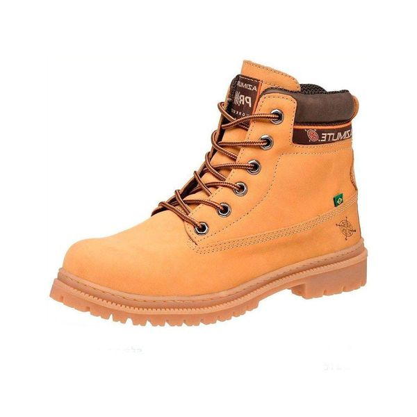 Bota Adventure Cano Médio Couro Nobuck Azimute - Terra