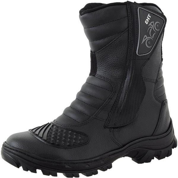 Bota Motociclista Couro Legitimo P2p - Th3 - Preta