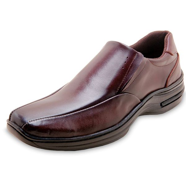Sapato Masculino em Couro Linha Conforto ZR Shoes - Z02 - Café