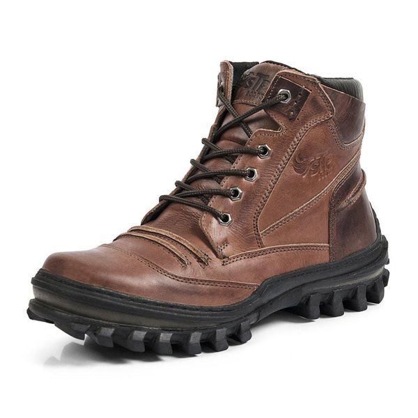 Bota Adventure Couro Legítimo Fóssil Trekking Dual Stop Boots - R43 - Marrom