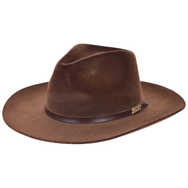 Chapéu Social em Couro Masculino Cla Cle - A4280 - Marrom