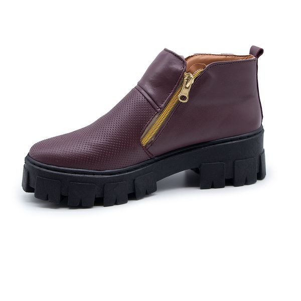 Bota Feminina Casual Trattor Couro DIfranca - 26500 - Jabuticaba